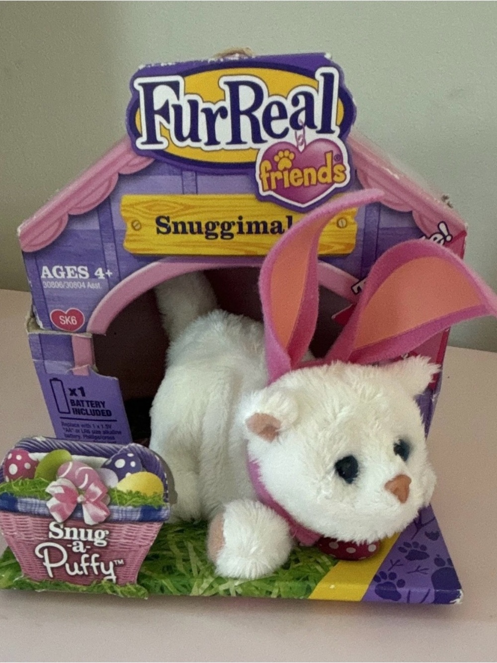 FurReal Friends Snuggimals Snug-a-Puffy Interactive Plush Kitten Toy 2010 4+